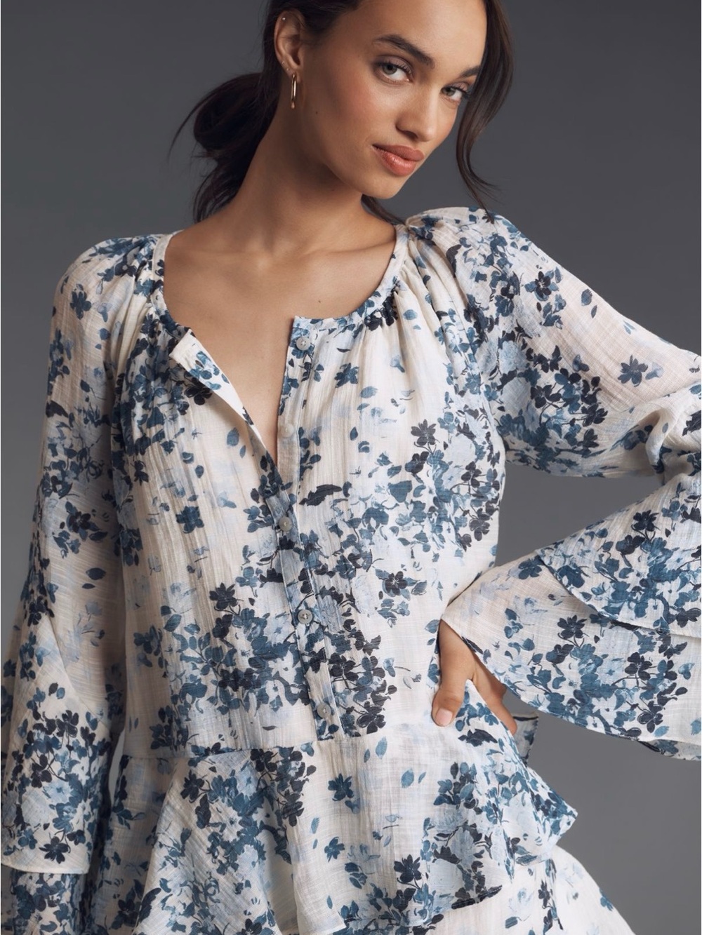 Anthropologie Maeve V-neck mini swing dress NWT! Size XS